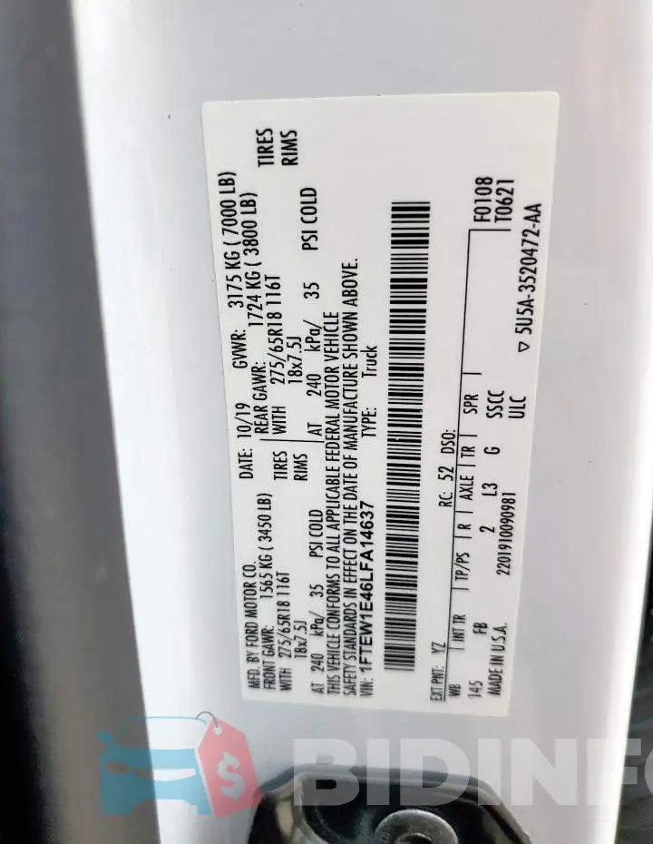 1FTEW1E46LFA14637 Photo# 13