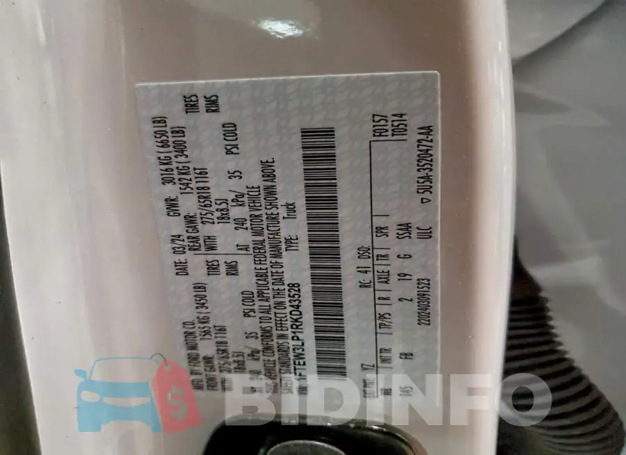 1FTEW3LP1RKD43528 Photo# 13