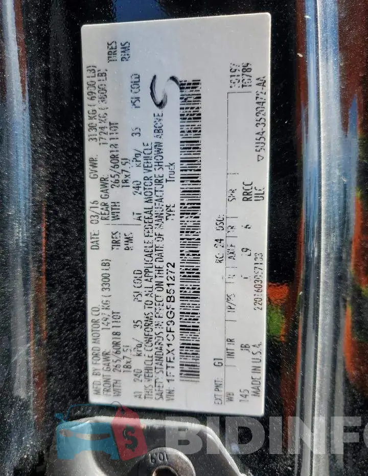 1FTEX1CF9GFB51272 Photo# 13