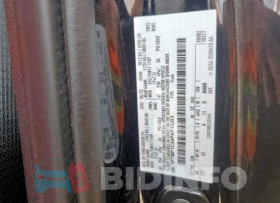 1FTMF1C54PKF13263 Photo# 12