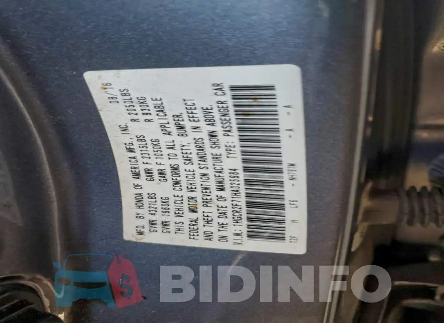 1HGCR2F71HA025984 Photo# 12