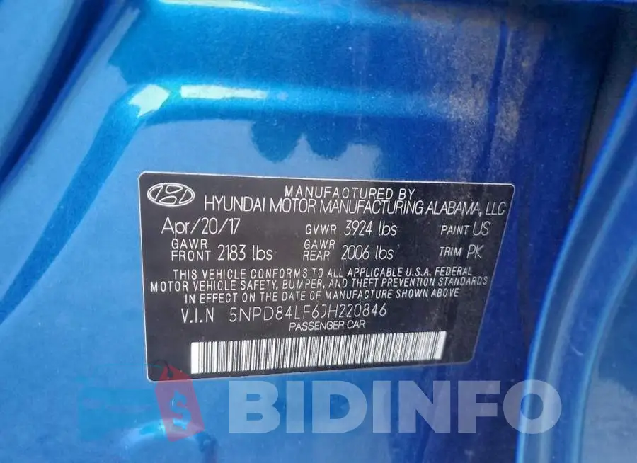 5NPD84LF6JH220846 Photo# 12