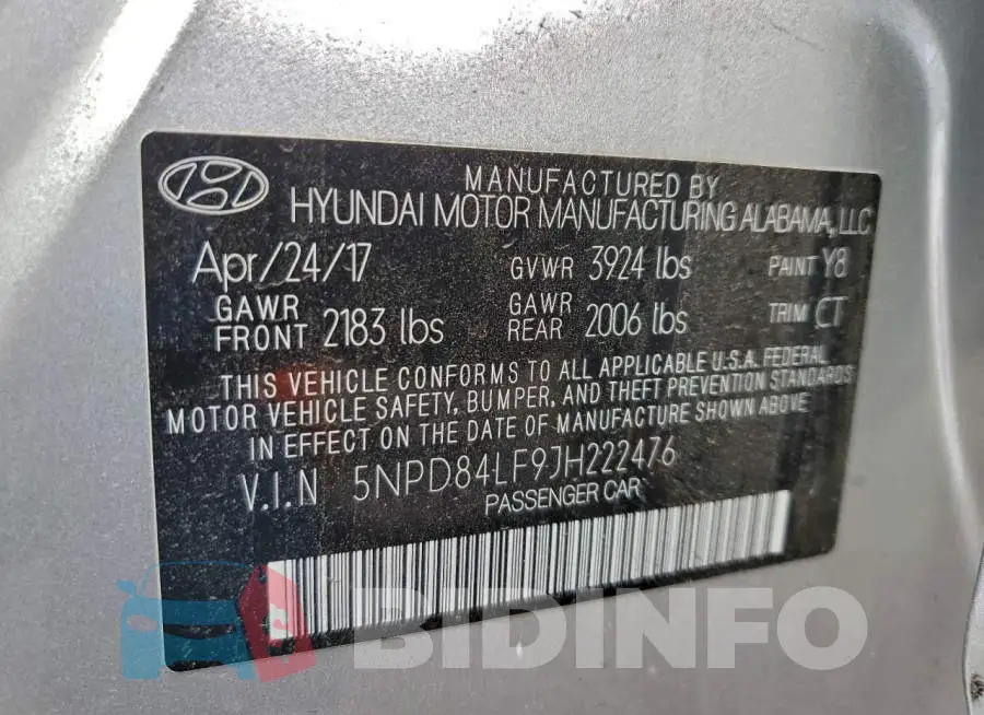 5NPD84LF9JH222476 Photo# 13