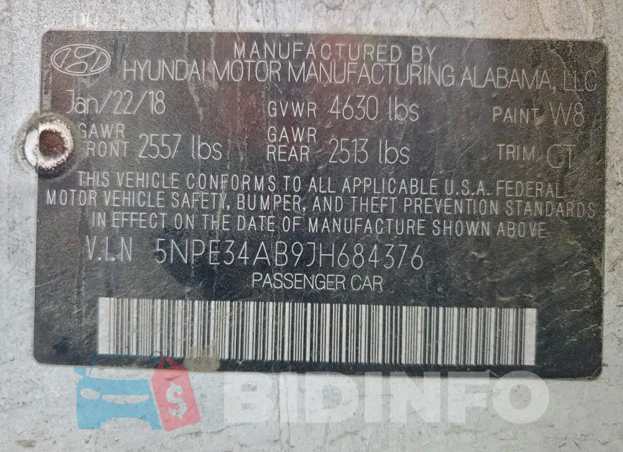 5NPE34AB9JH684376 Photo# 12