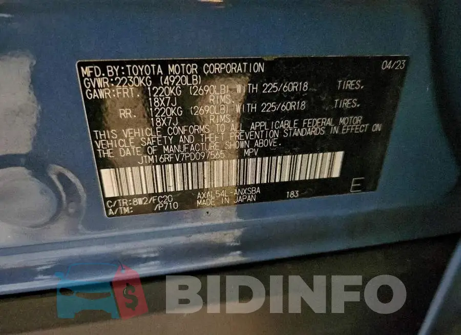 JTM16RFV7PD097565 Photo# 13