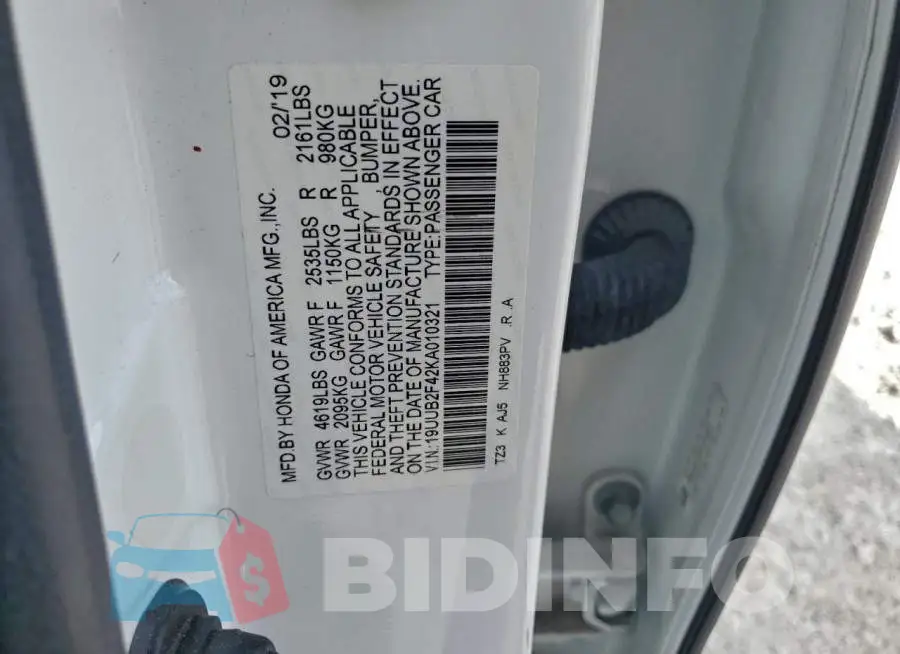 19UUB2F42KA010321 Photo# 13