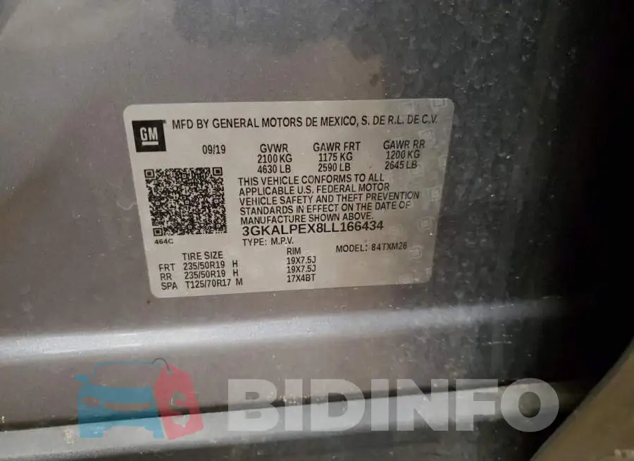 3GKALPEX8LL166434 Photo# 13