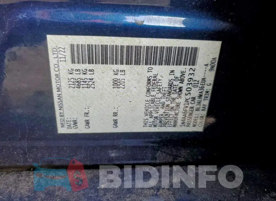 1N4AA6FV1PC503932 Photo# 12