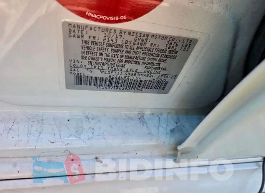 3N1AB7AP6JY219946 Photo# 13
