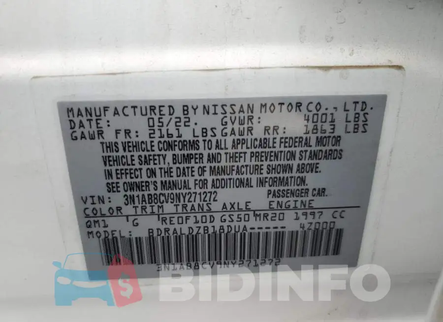 3N1AB8CV9NY271272 Photo# 13