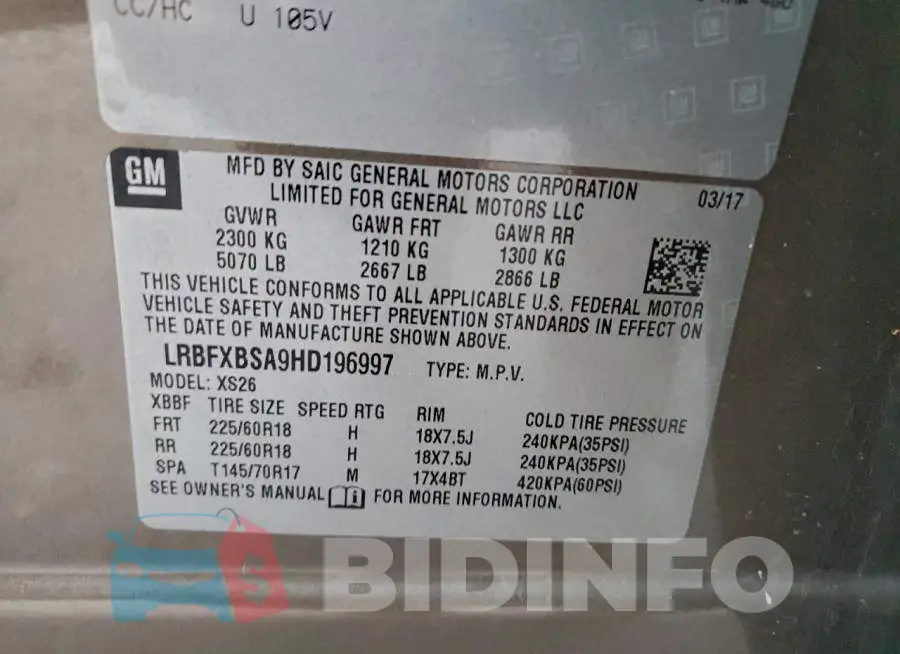 LRBFXBSA9HD196997 Photo# 13