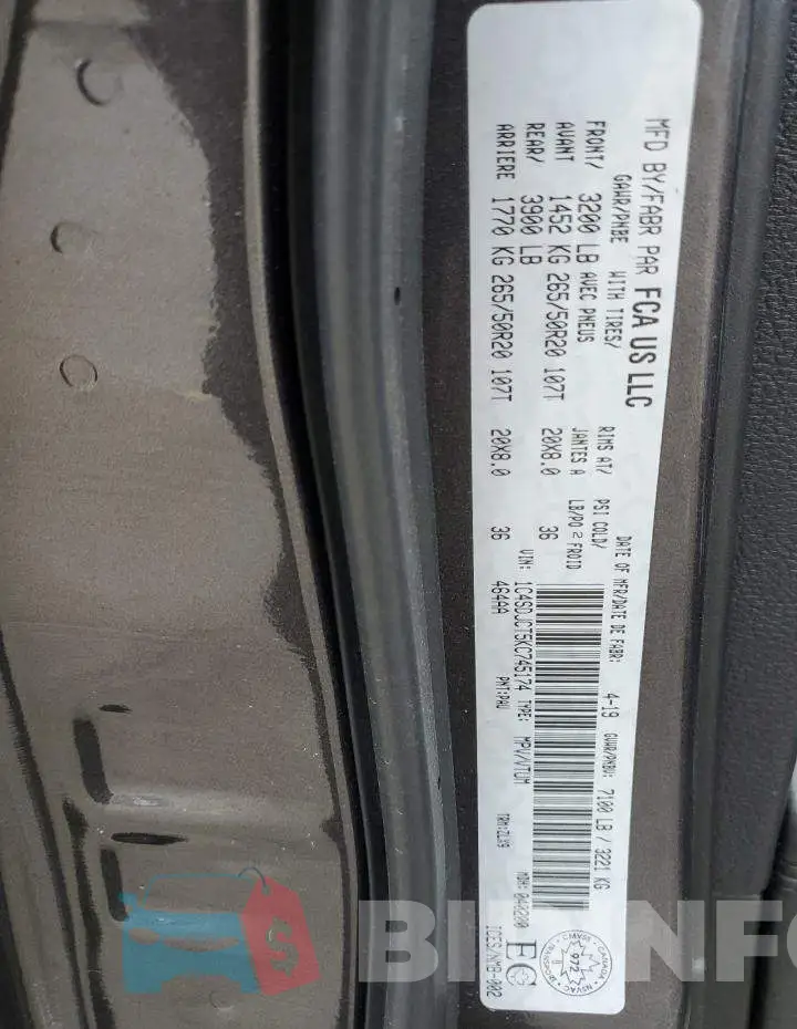 1C4SDJCT5KC745174 Photo# 14
