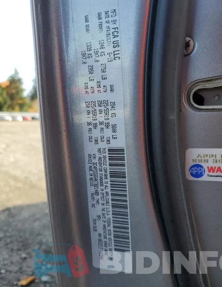 3C4PDDGG4KT821489 Photo# 14