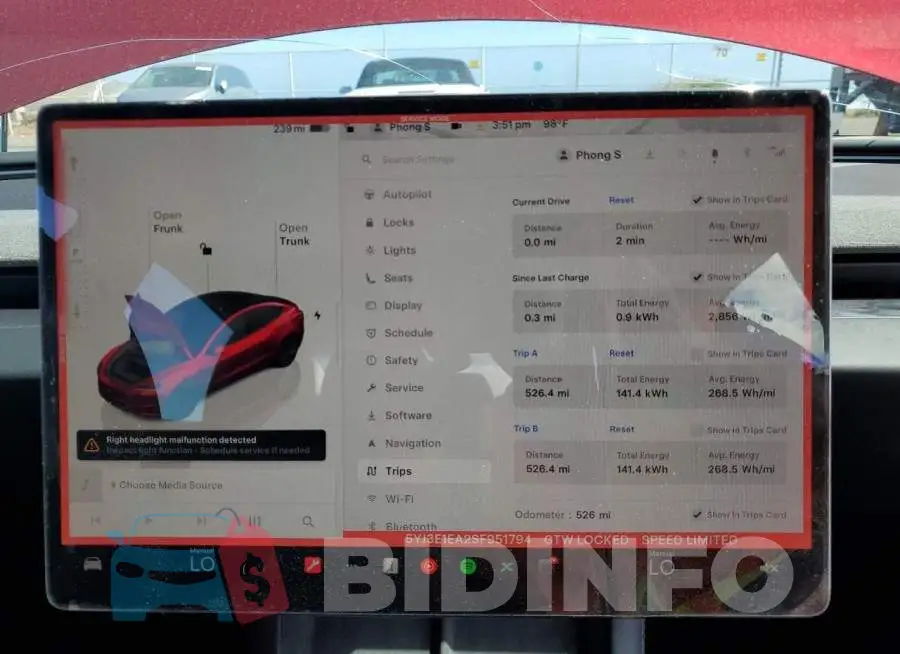 5YJ3E1EA2SF951794 Photo# 9