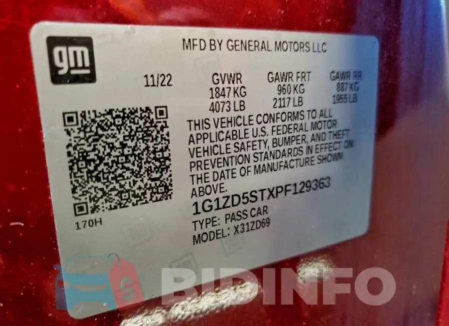 1G1ZD5STXPF129363 Photo# 12
