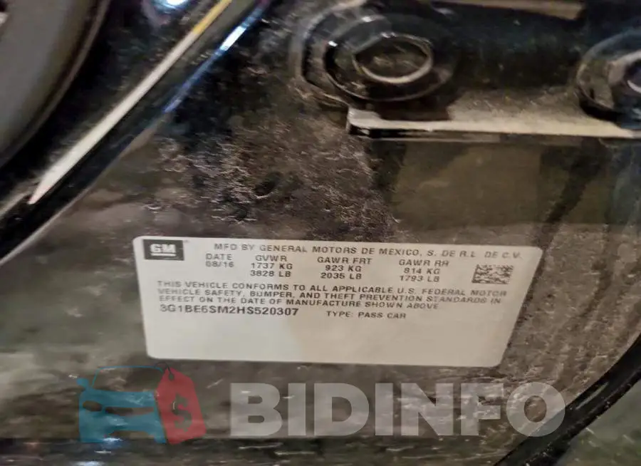 3G1BE6SM2HS520307 Photo# 12