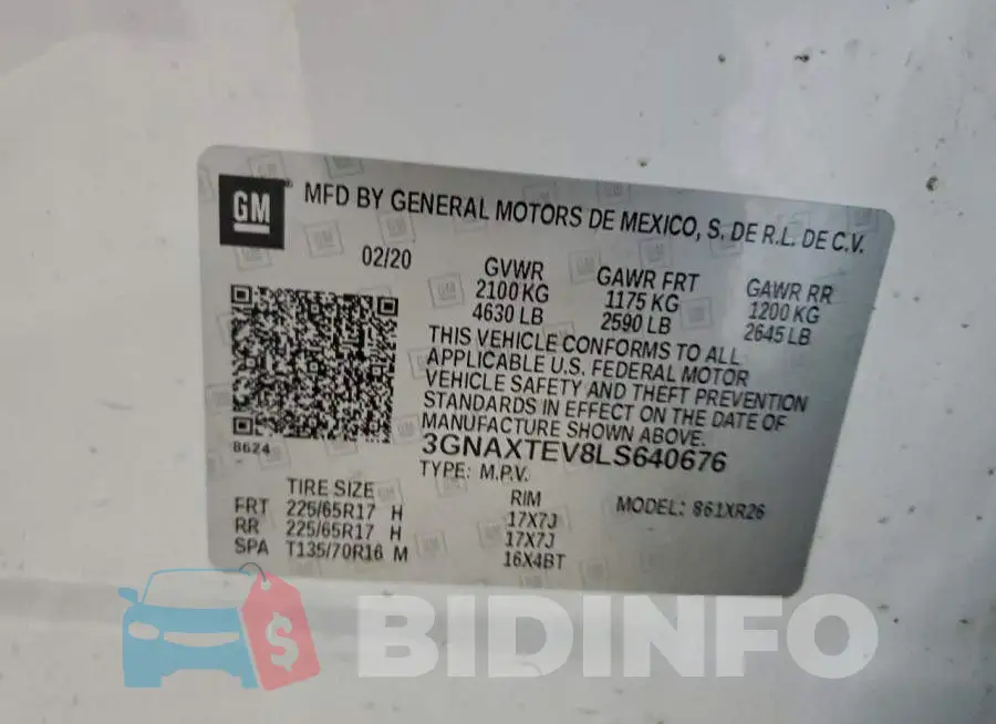 3GNAXTEV8LS640676 Photo# 14