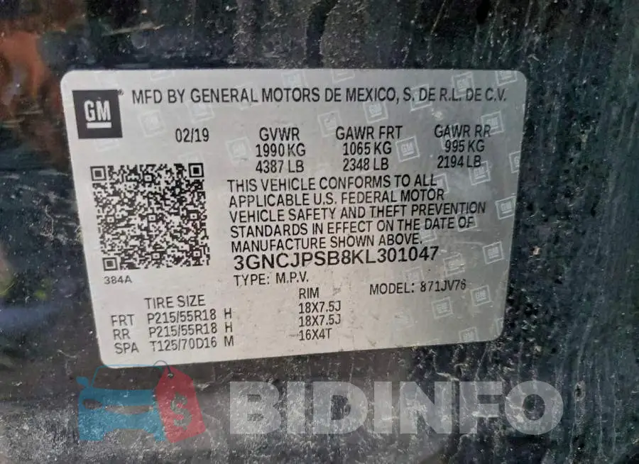 3GNCJPSB8KL301047 Photo# 12