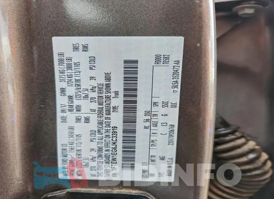 1FTEW1EG6JKC33919 Photo# 13