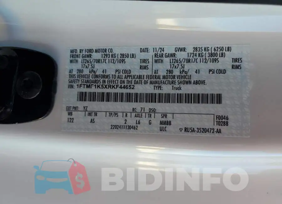 1FTMF1K5XRKF44652 Photo# 12