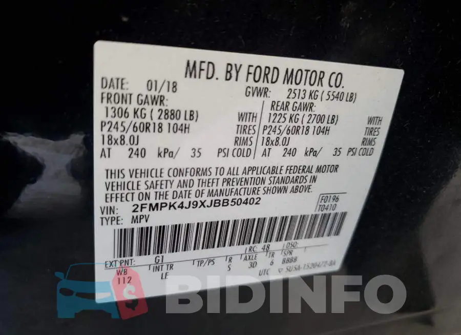 2FMPK4J9XJBB50402 Photo# 14