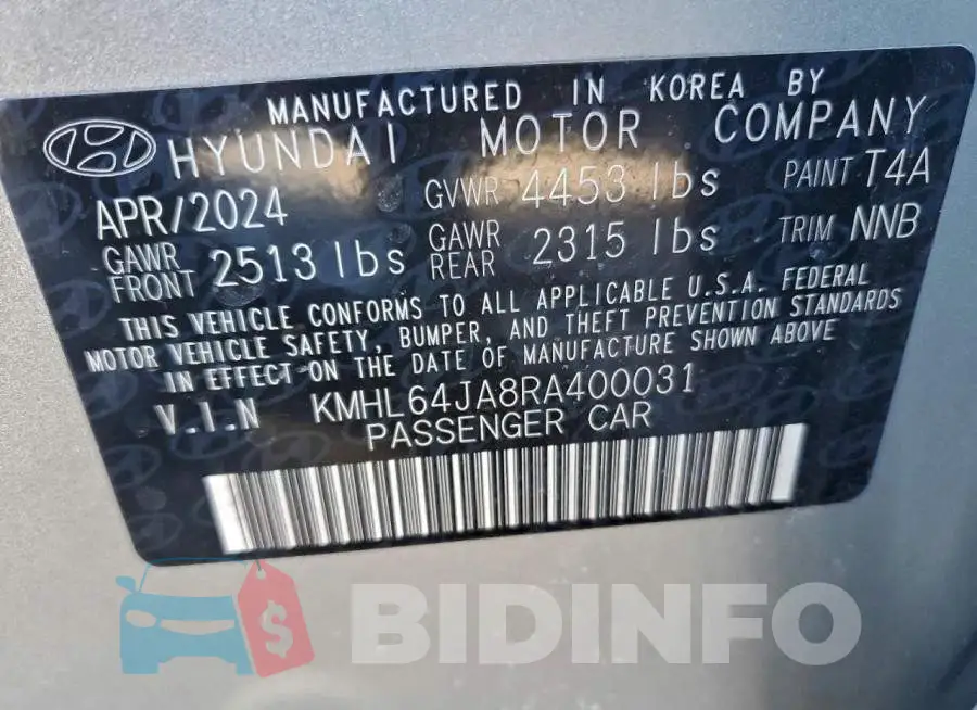 KMHL64JA8RA400031 Photo# 12