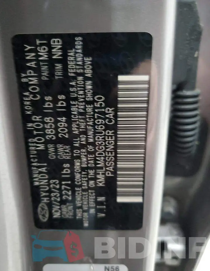 KMHLM4DG3RU697150 Photo# 12