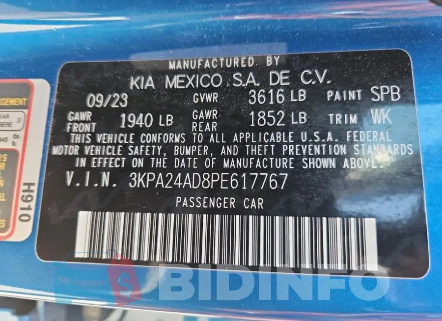 3KPA24AD8PE617767 Photo# 12