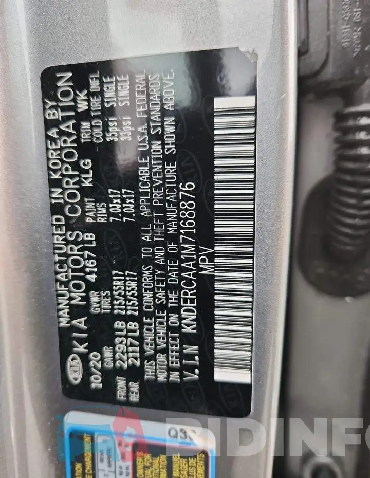 KNDERCAA1M7168876 Photo# 13