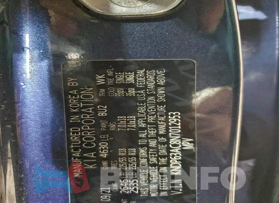 KNDP63AC8N7012953 Photo# 13