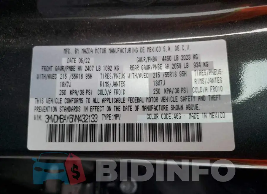 3MVDMBAY6NM432133 Photo# 14