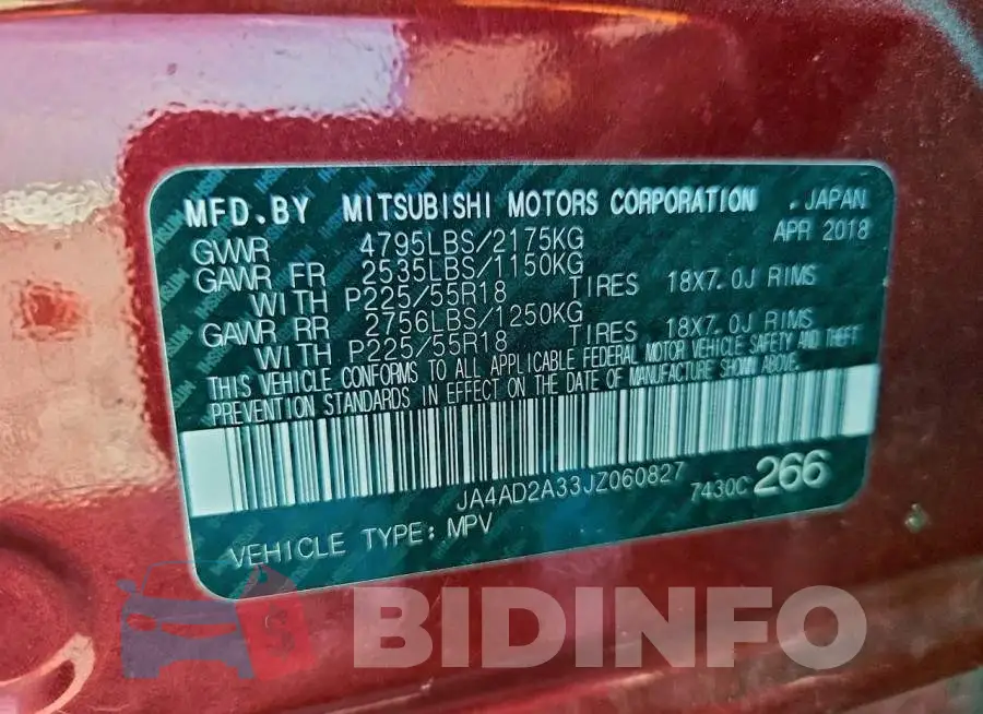 JA4AD2A33JZ060827 Photo# 13