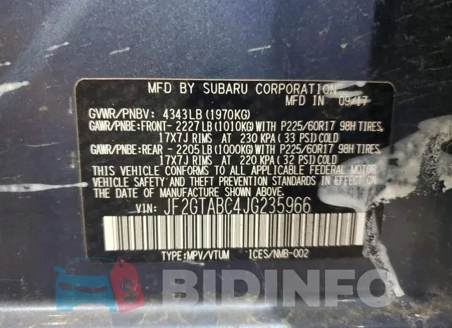 JF2GTABC4JG235966 Photo# 13