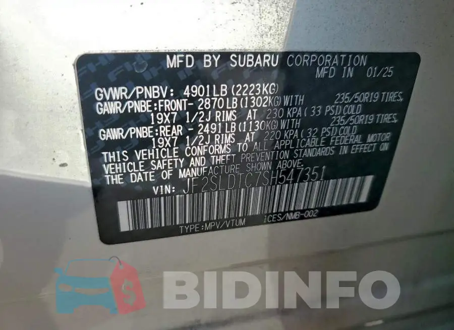 JF2SLDTC7SH547351 Photo# 13