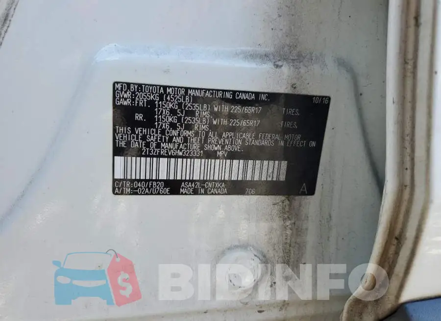 2T3ZFREV6HW323331 Photo# 14