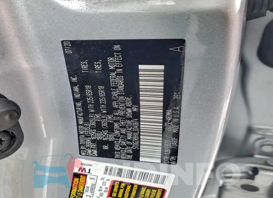 5TDGZRBHXLS040874 Photo# 12