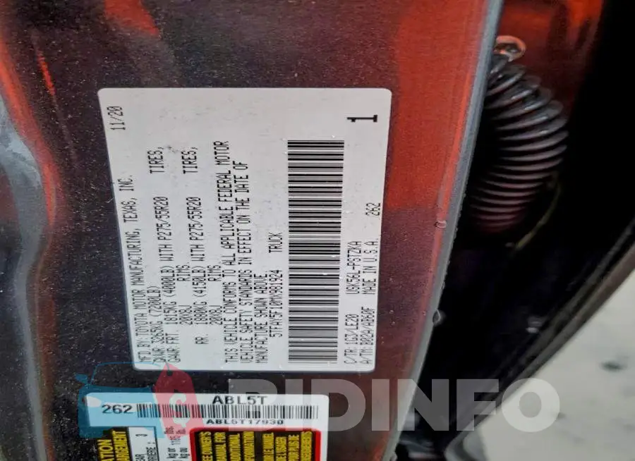 5TFAY5F10MX981924 Photo# 12