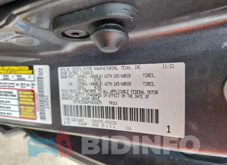 5TFNC5DB6PX016839 Photo# 13