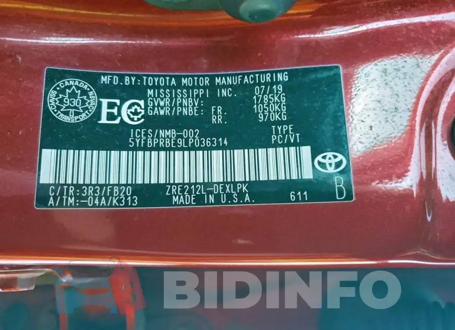5YFBPRBE9LP036314 Photo# 12
