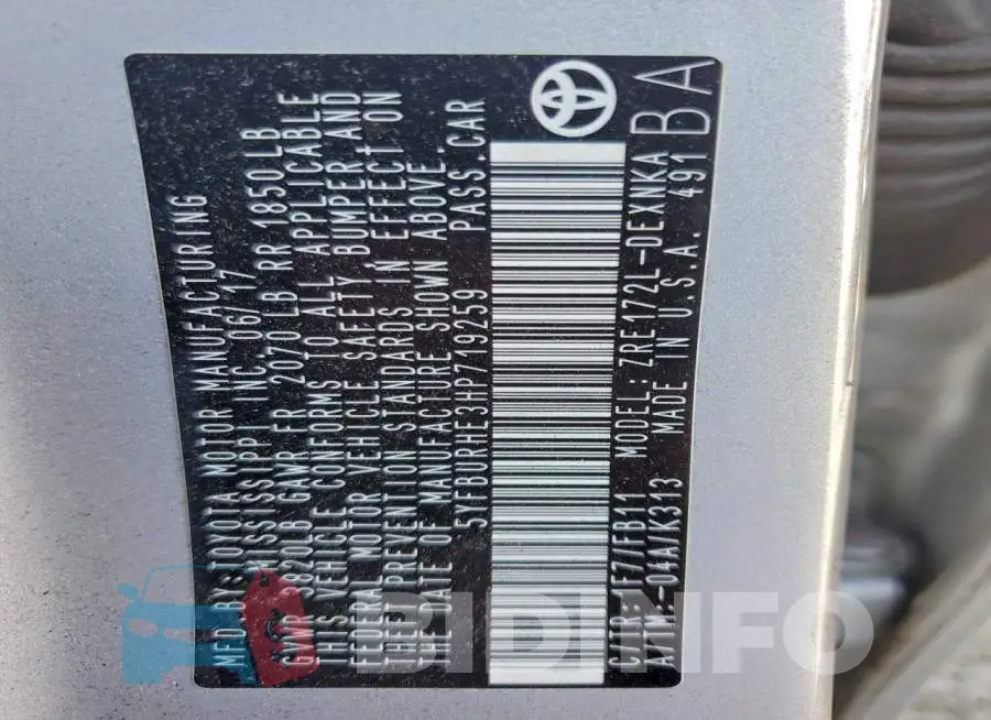 5YFBURHE3HP719259 Photo# 13