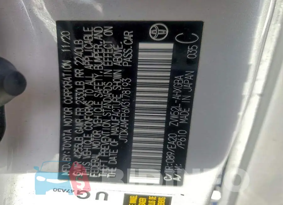 JTDKAMFP6M3178193 Photo# 12