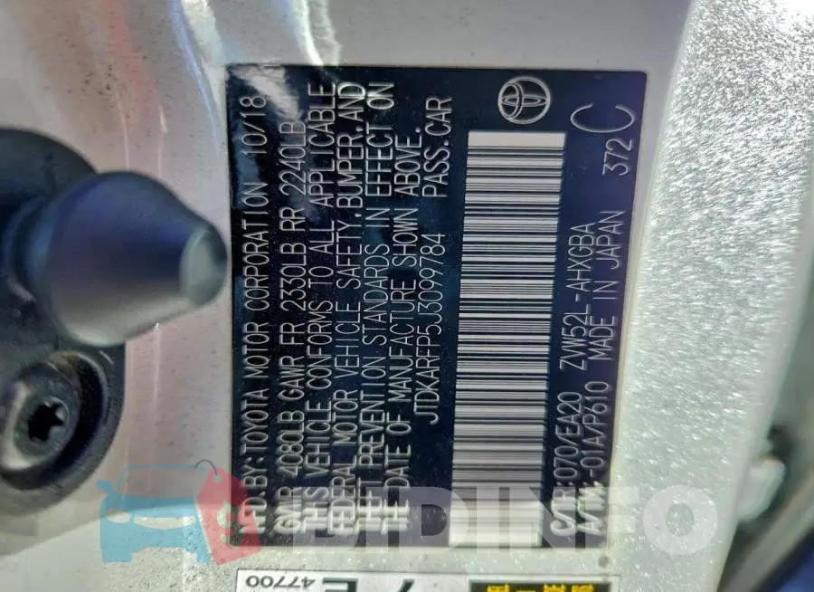 JTDKARFP5J3099784 Photo# 13