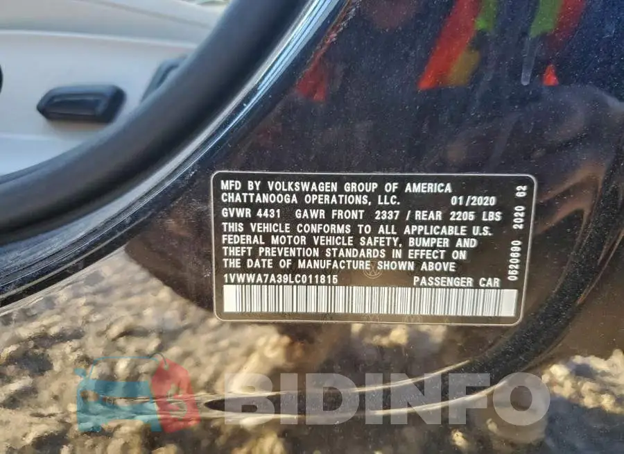 1VWWA7A39LC011815 Photo# 13