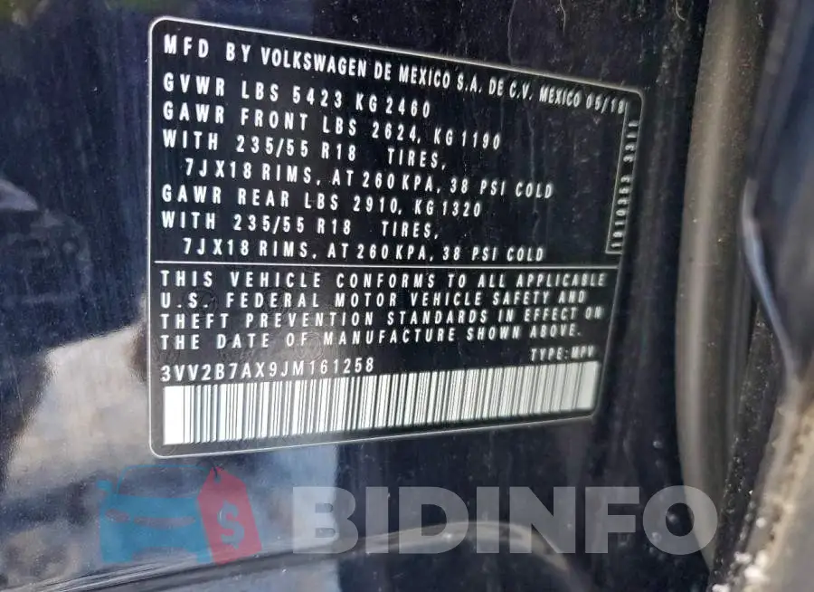 3VV2B7AX9JM161258 Photo# 14