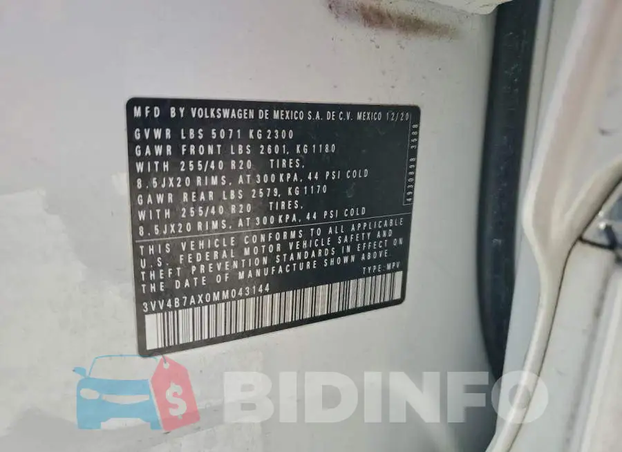 3VV4B7AX0MM043144 Photo# 13