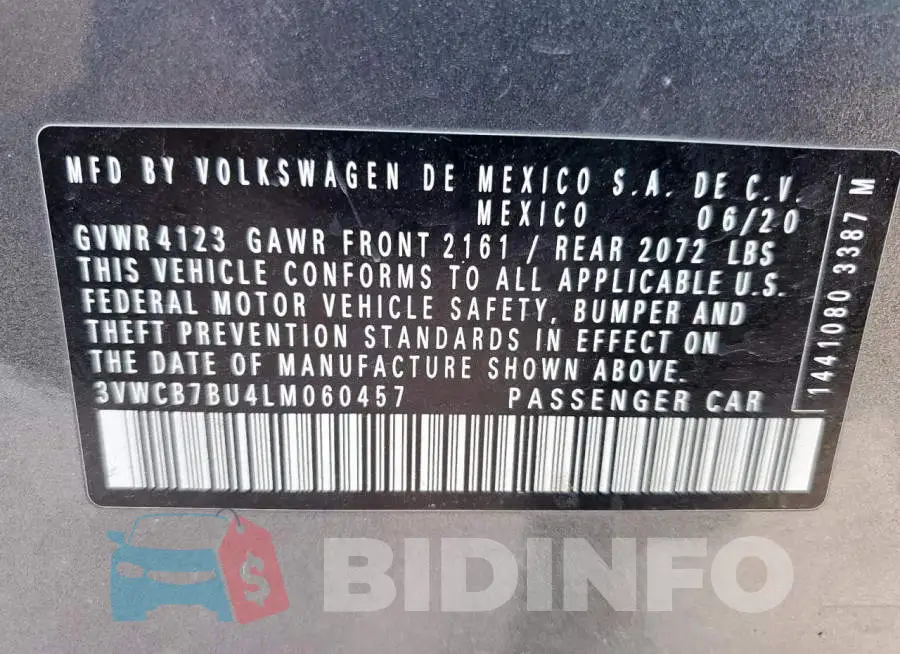 3VWCB7BU4LM060457 Photo# 13