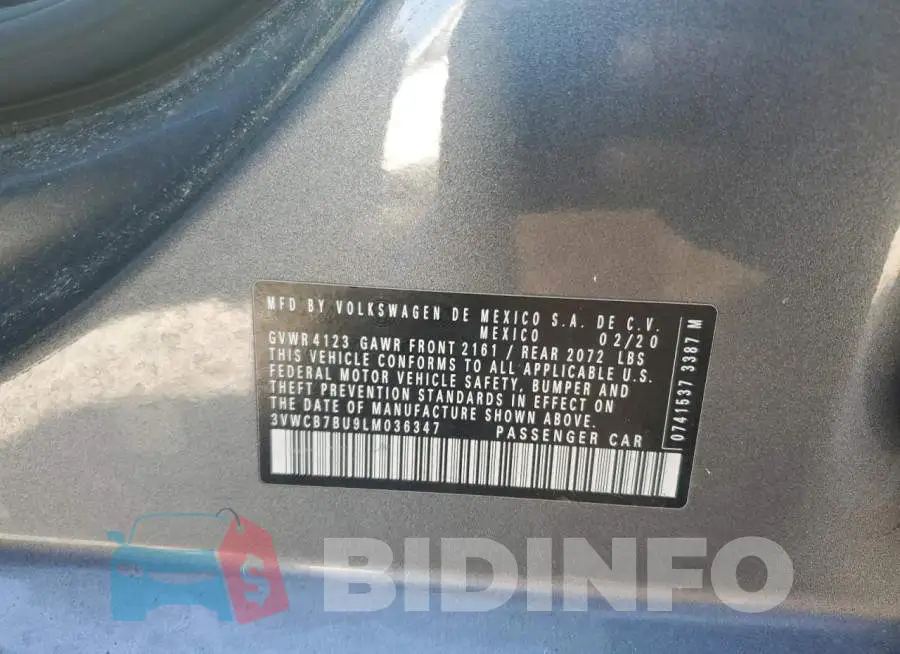 3VWCB7BU9LM036347 Photo# 13
