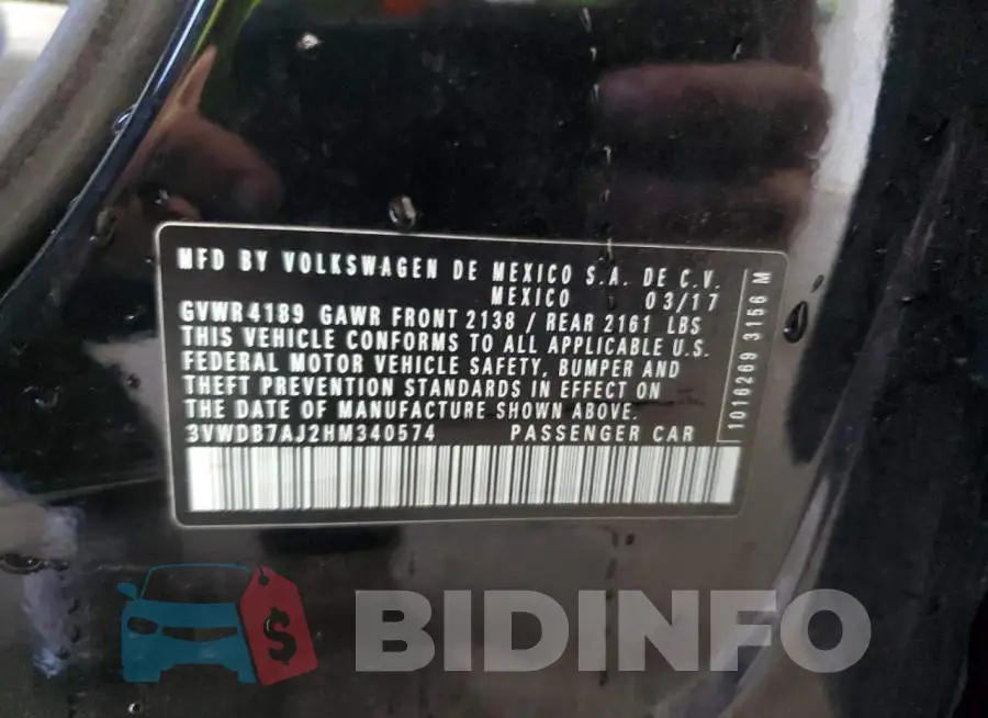 3VWDB7AJ2HM340574 Photo# 12