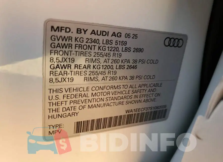 WA1EECF37S1082035 Photo# 12