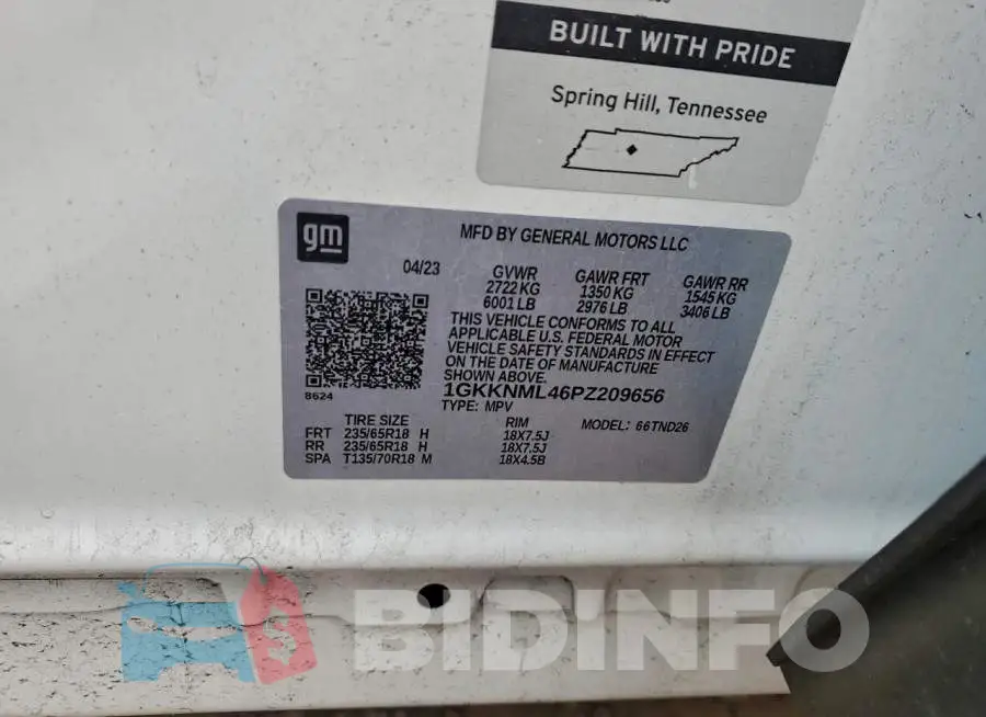 1GKKNML46PZ209656 Photo# 13